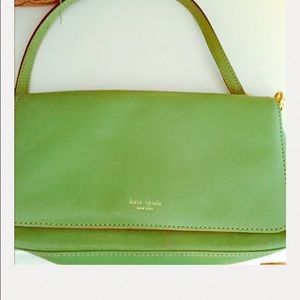 Green Leather Kate Spade Handbag